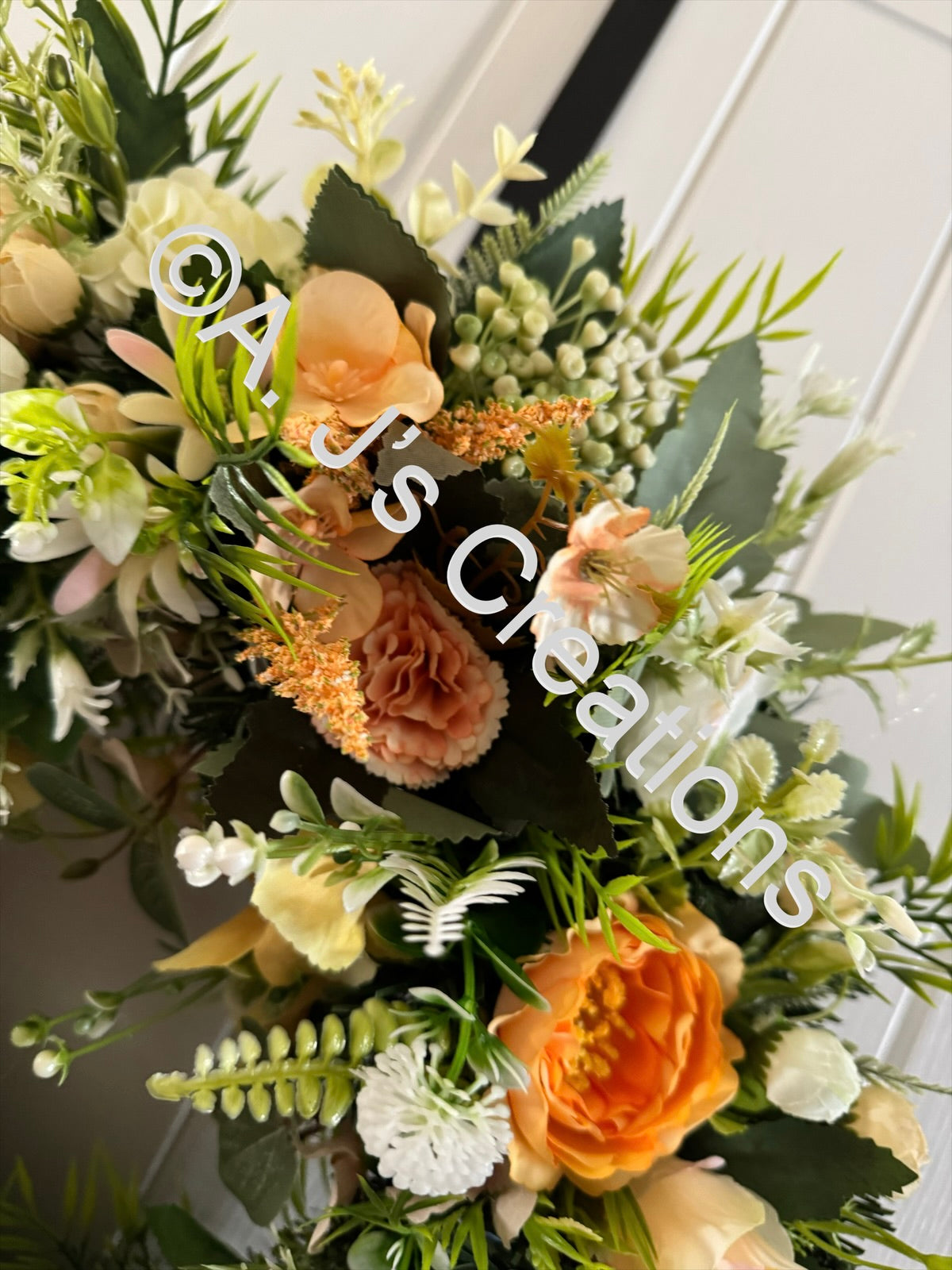 50cm Peaches n Cream Wreath