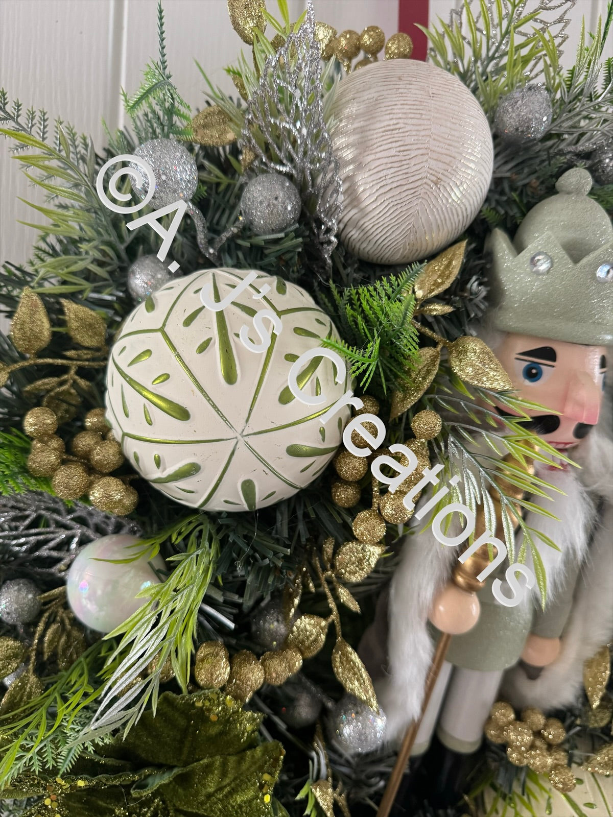 Sage Green Nutcracker Wreath