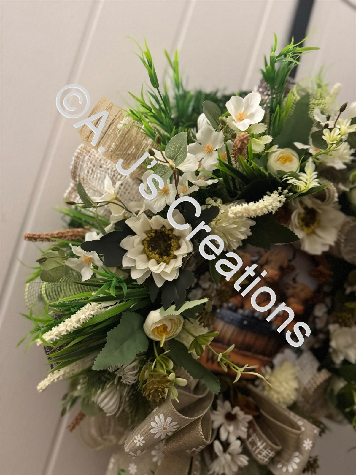 Highland Cow Welcome Wreath
