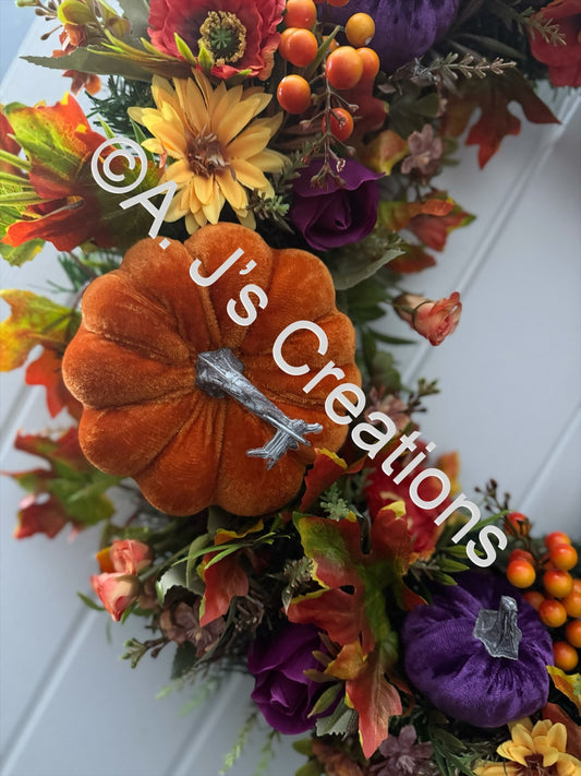Autumn Pumpkin Wreath