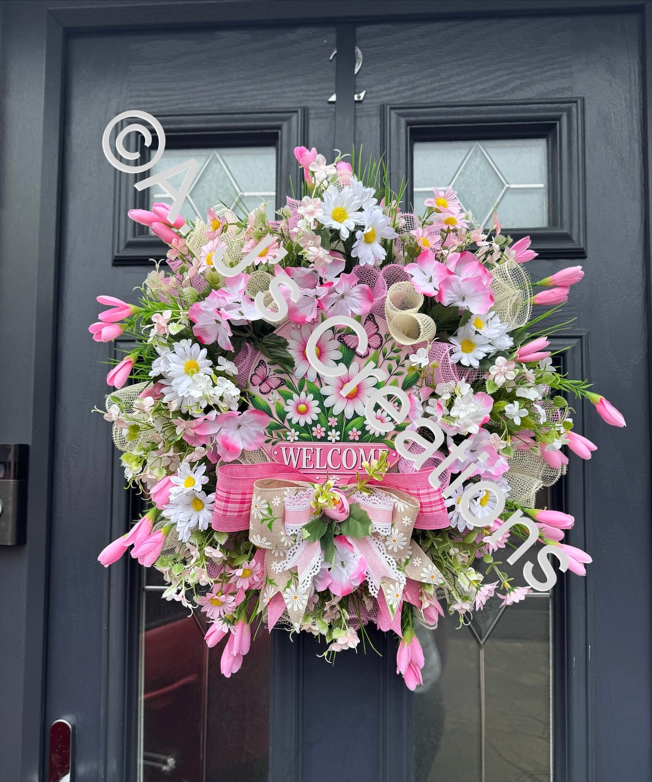 Pink Welcome Wreath