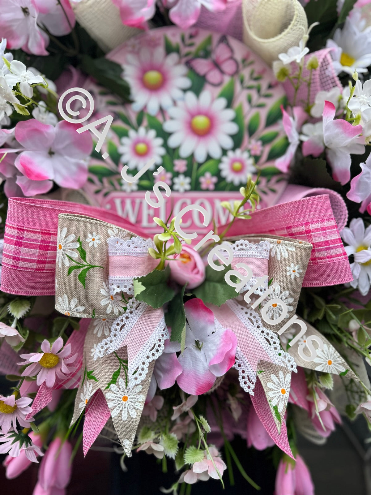 Pink Welcome Wreath
