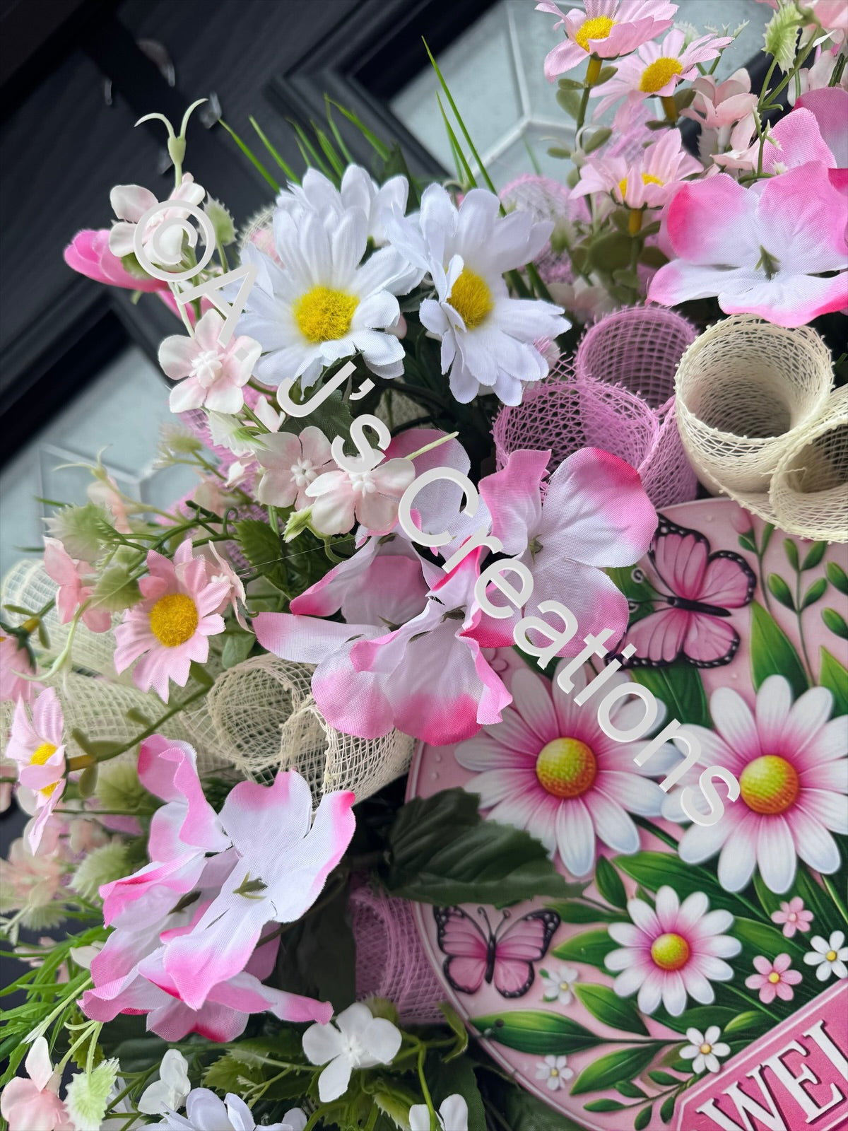 Pink Welcome Wreath