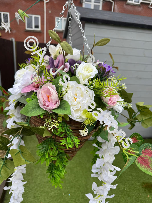 12” Deluxe Cone Basket with Magnolias