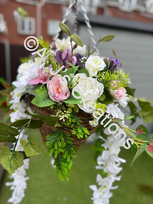 12” Deluxe Cone Basket with Magnolias