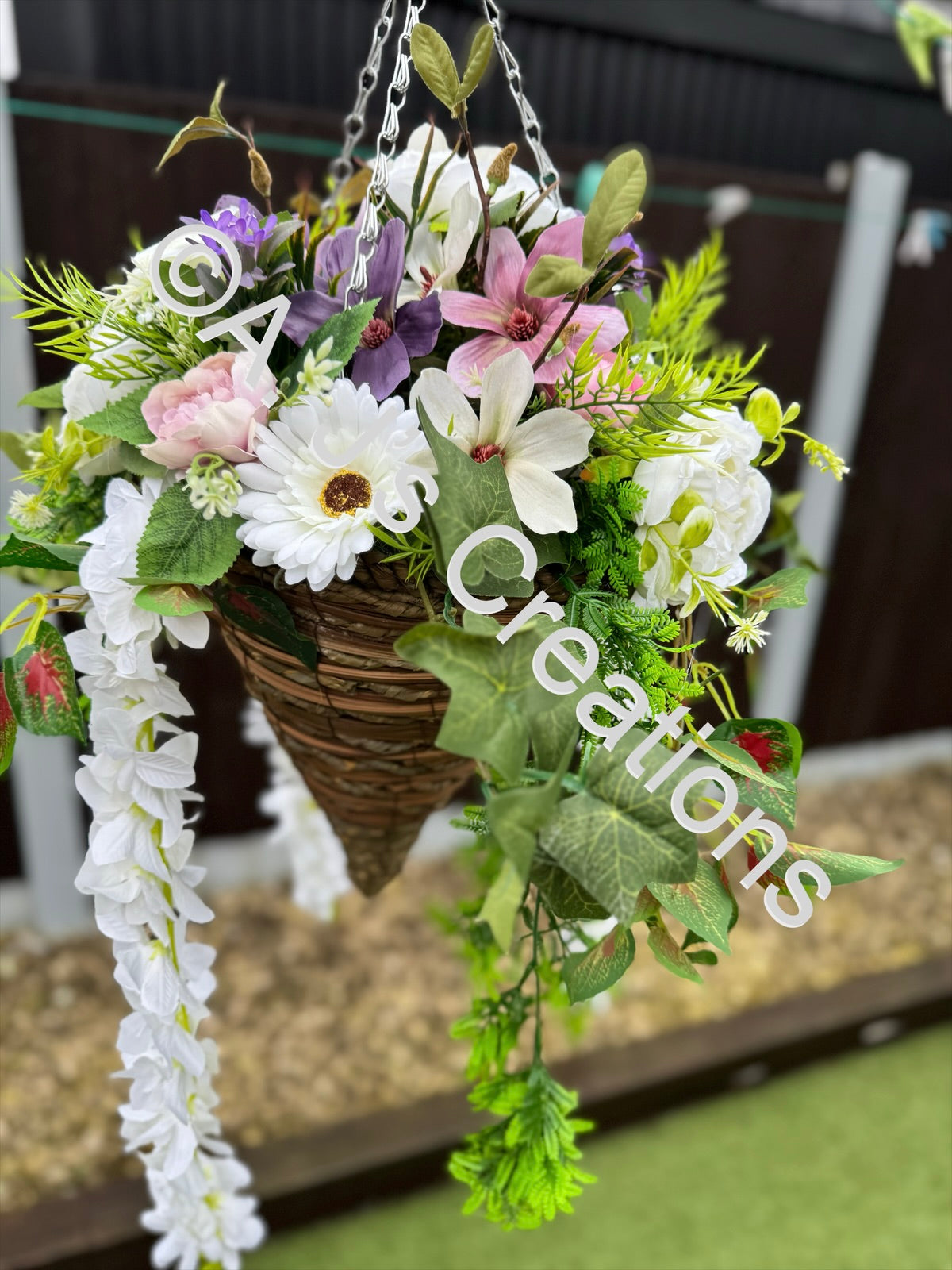 12” Deluxe Cone Basket with Magnolias
