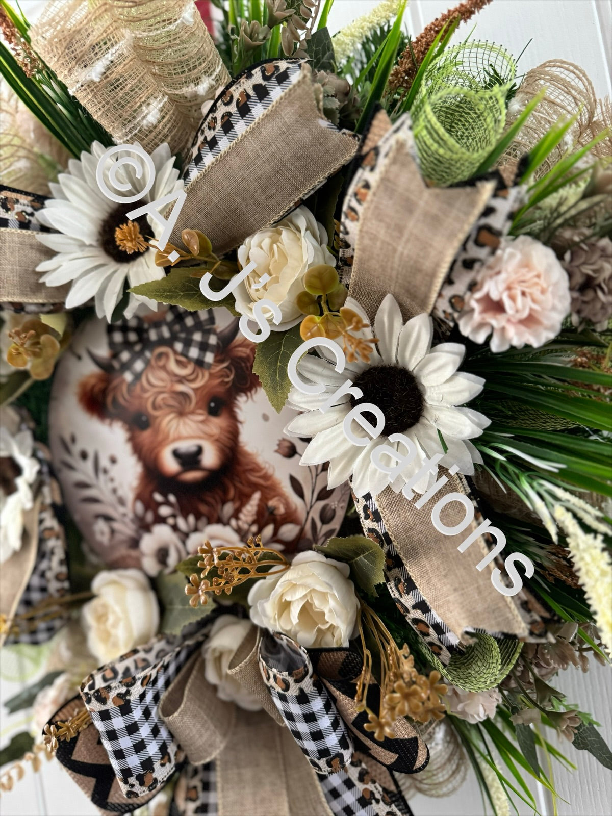 Highland Cow Wreath