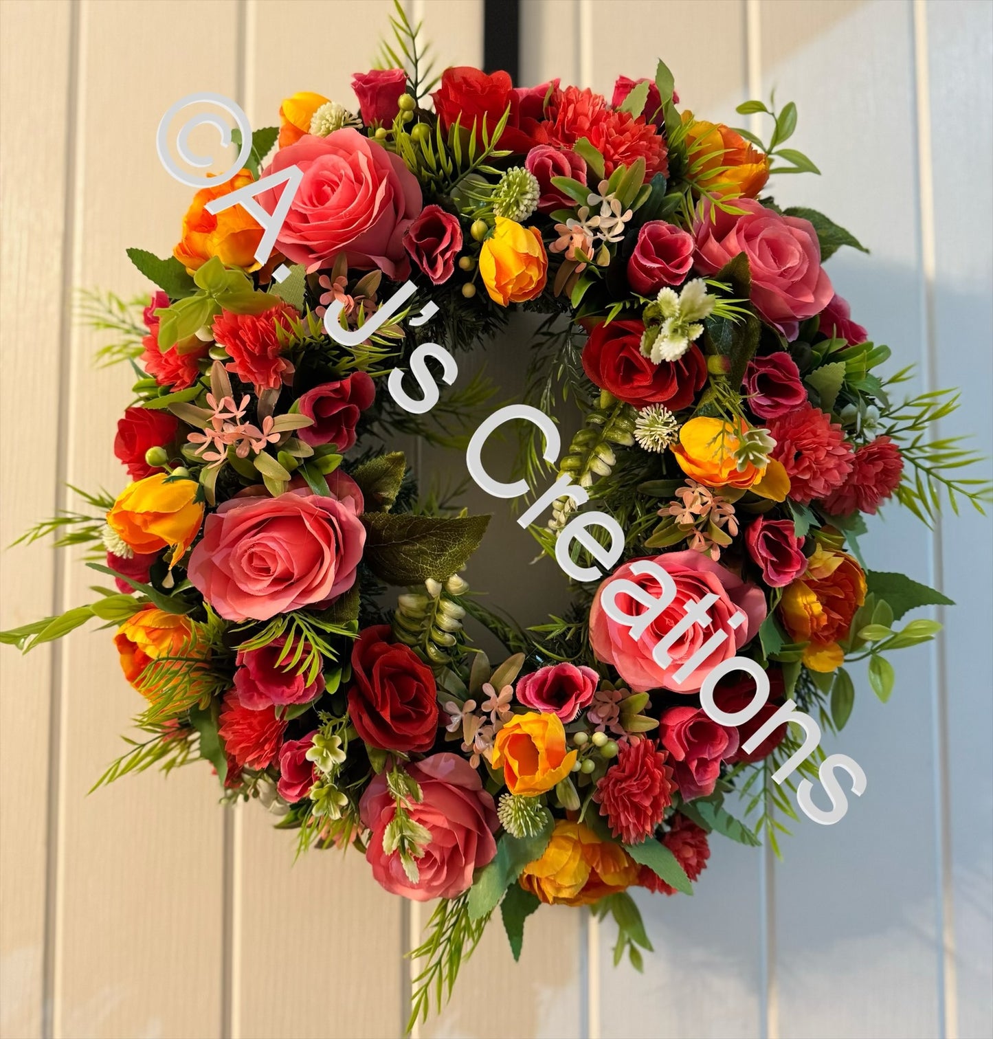 Bright & Cheery Floral Wreath