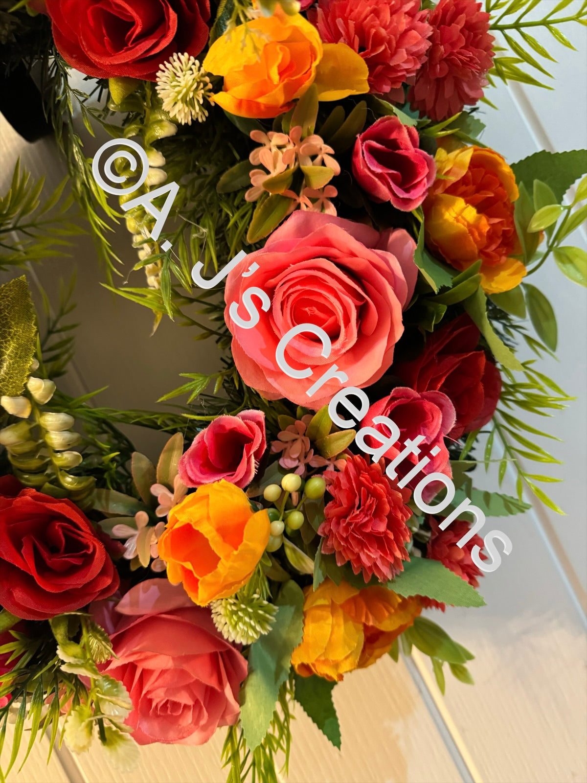 Bright & Cheery Floral Wreath
