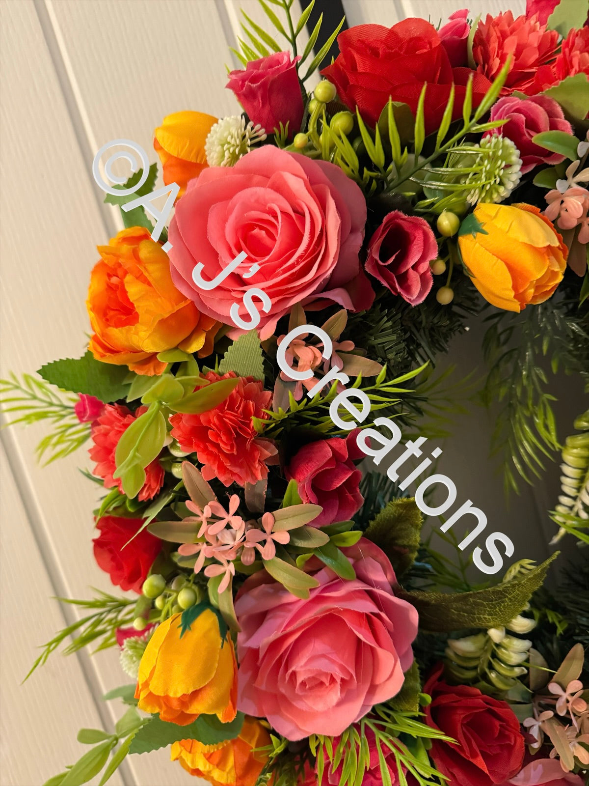 Bright & Cheery Floral Wreath