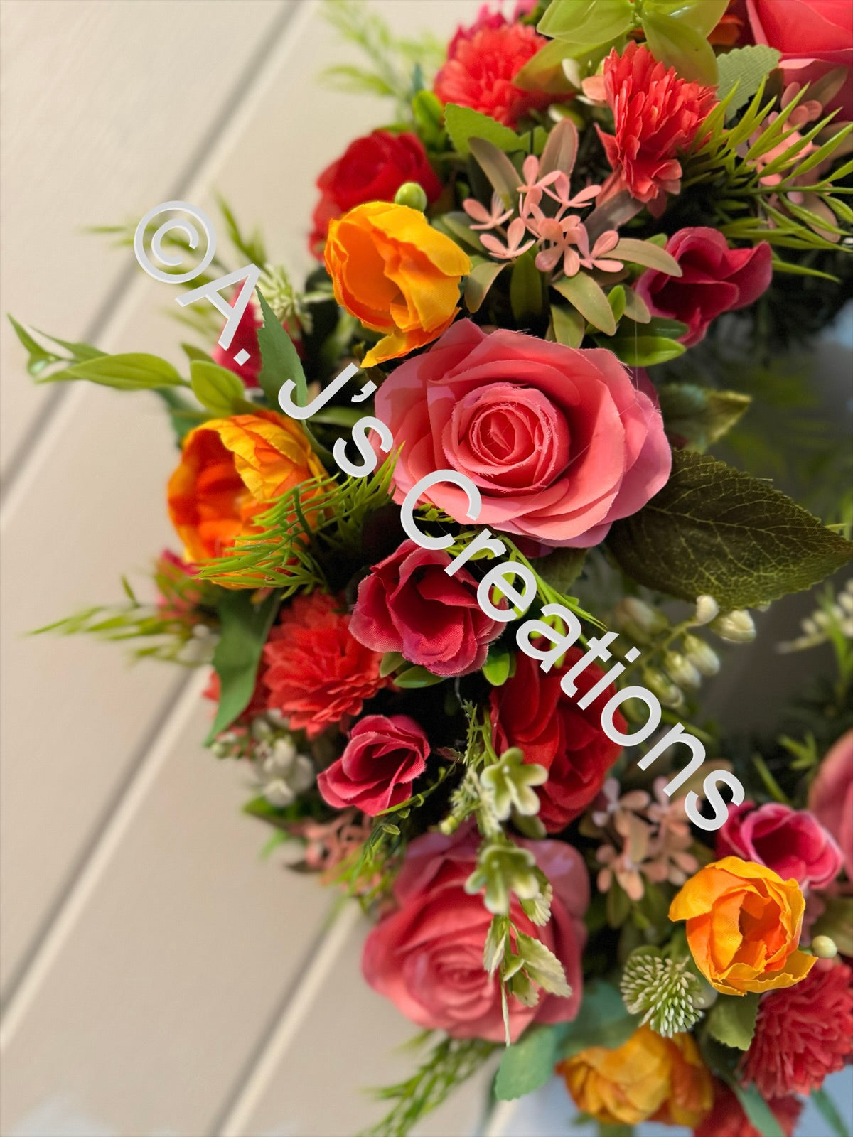 Bright & Cheery Floral Wreath