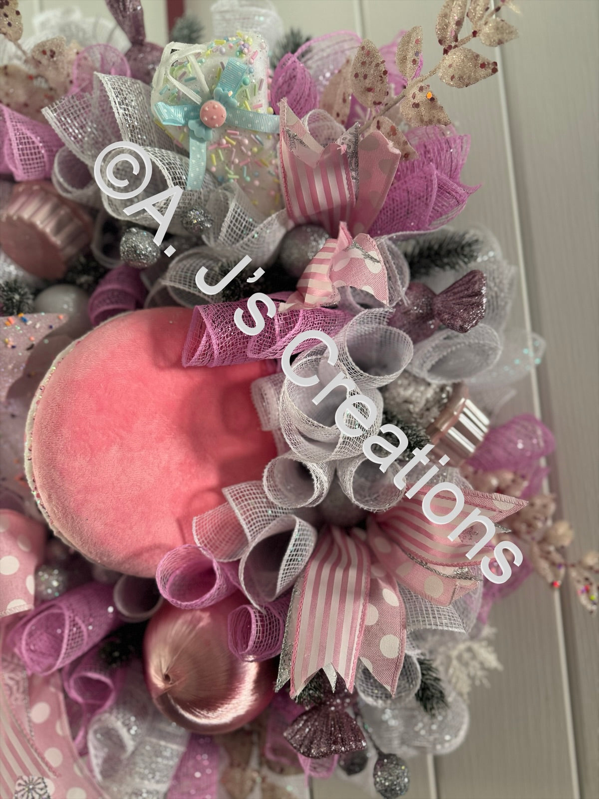 Pink Candy Wreath