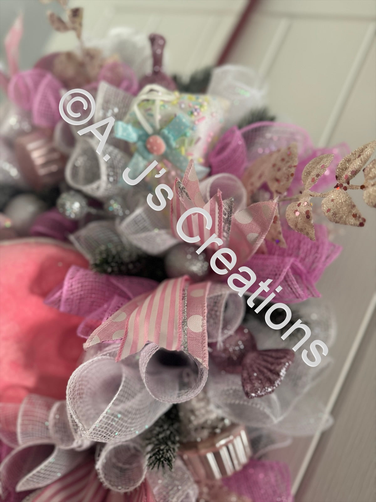 Pink Candy Wreath