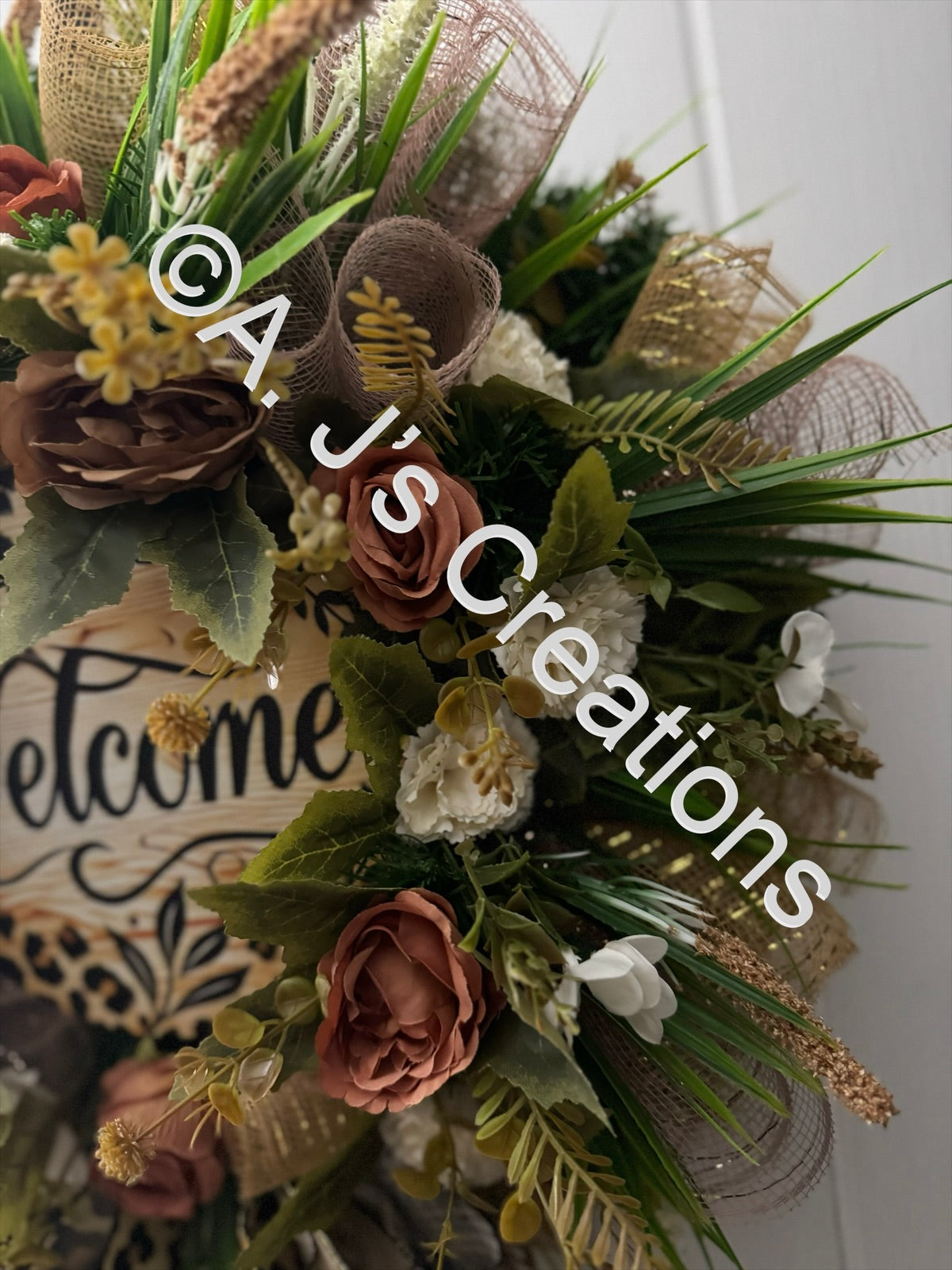 Leopard Print Welcome Wreath