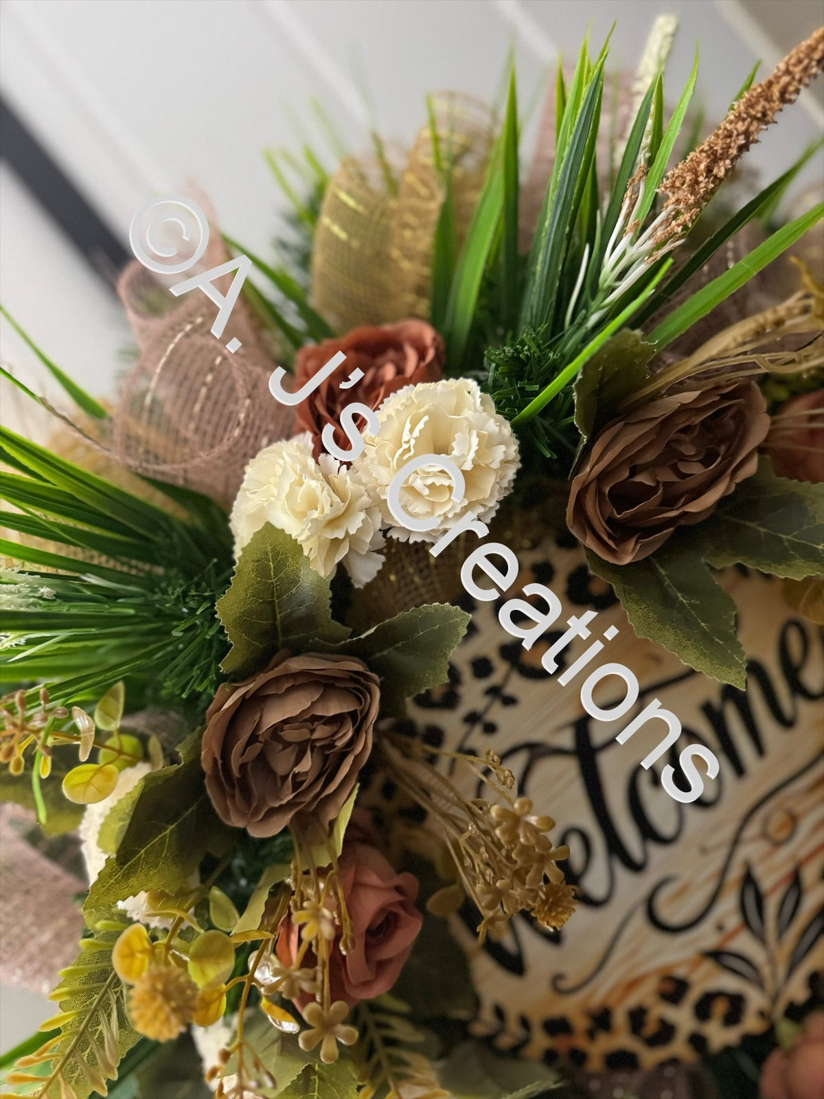 Leopard Print Welcome Wreath
