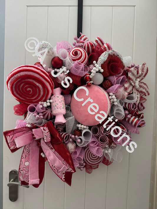 Red & Pink Candy Wreath