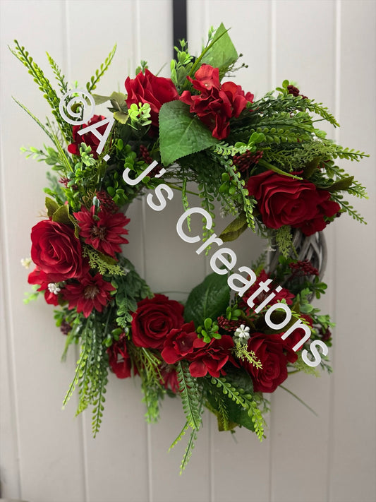 Half Moon Wicker Rattan Wreath