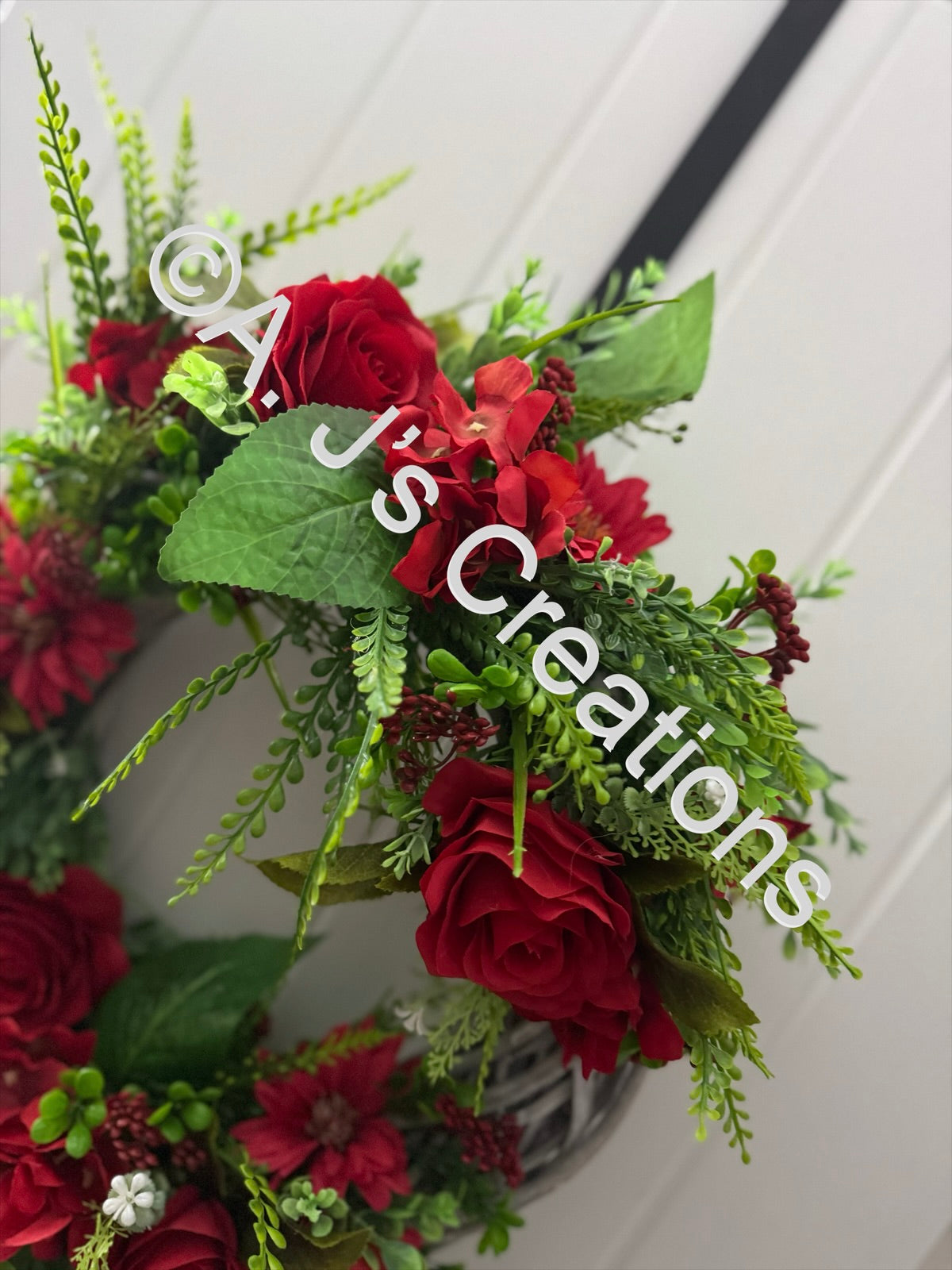 Half Moon Wicker Rattan Wreath