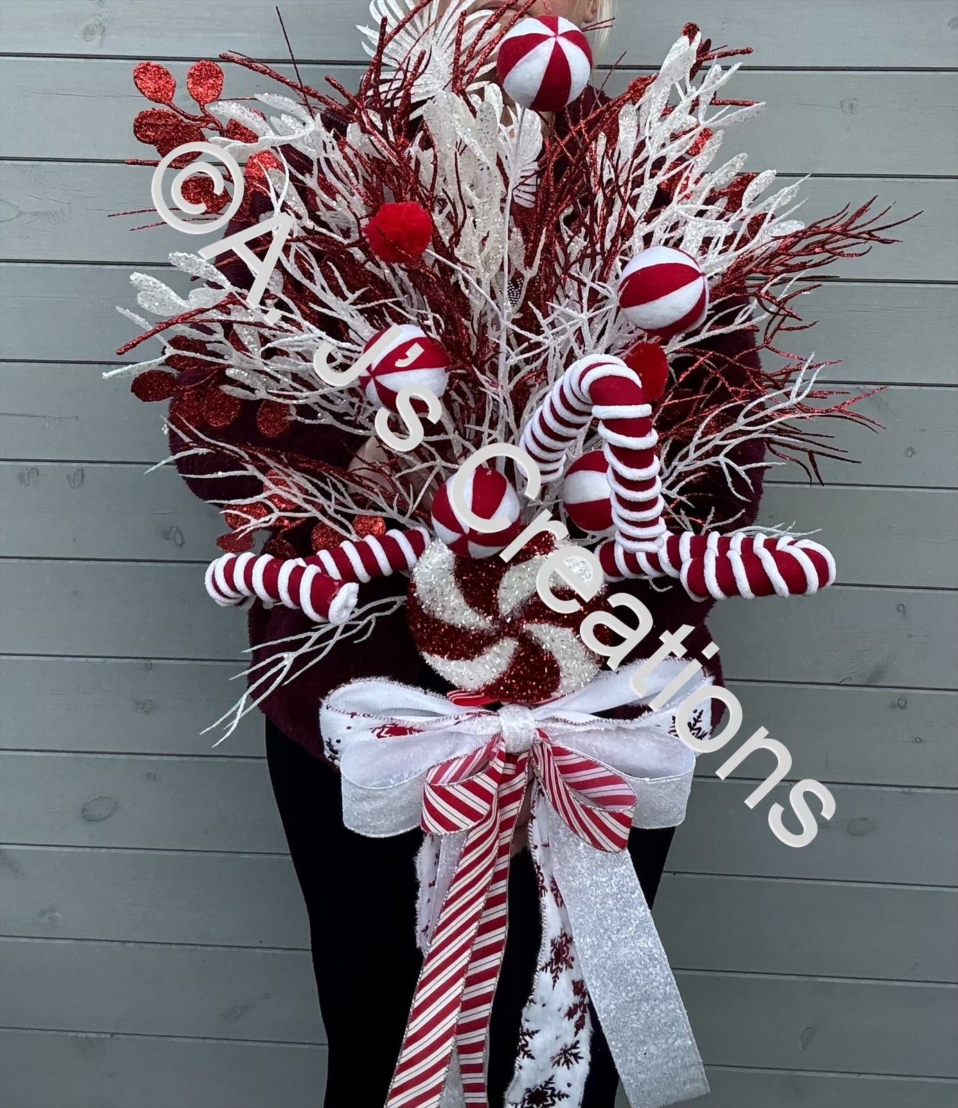 XL Candy Cane Tree Topper