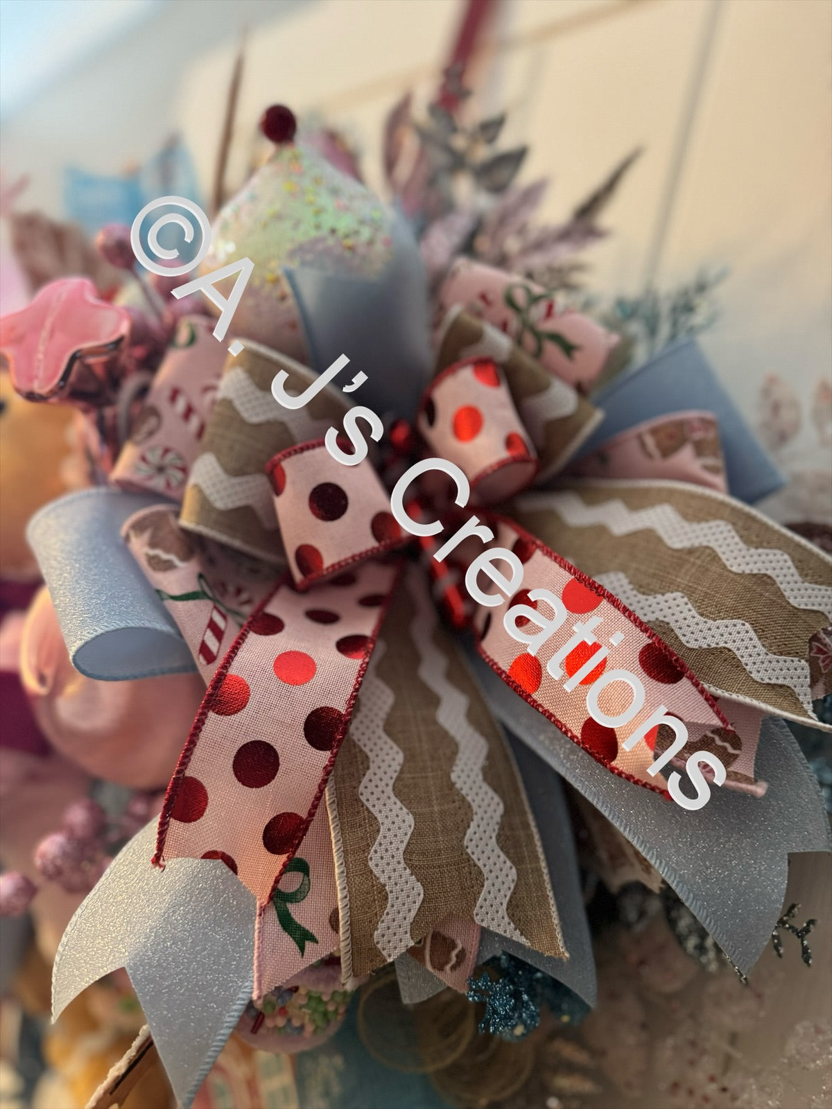 Candy Land Gingerbread Girl Wreath