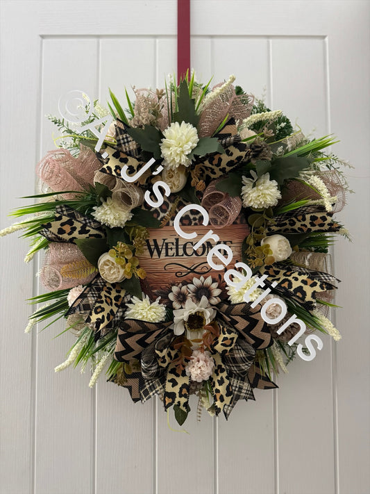 Leopard Print Wreath