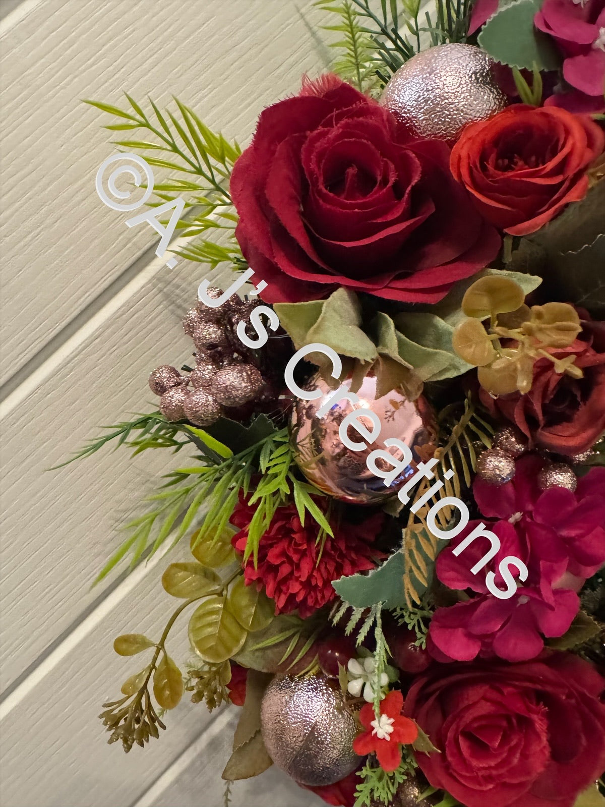 Burgundy & Blush Traditional Wreath