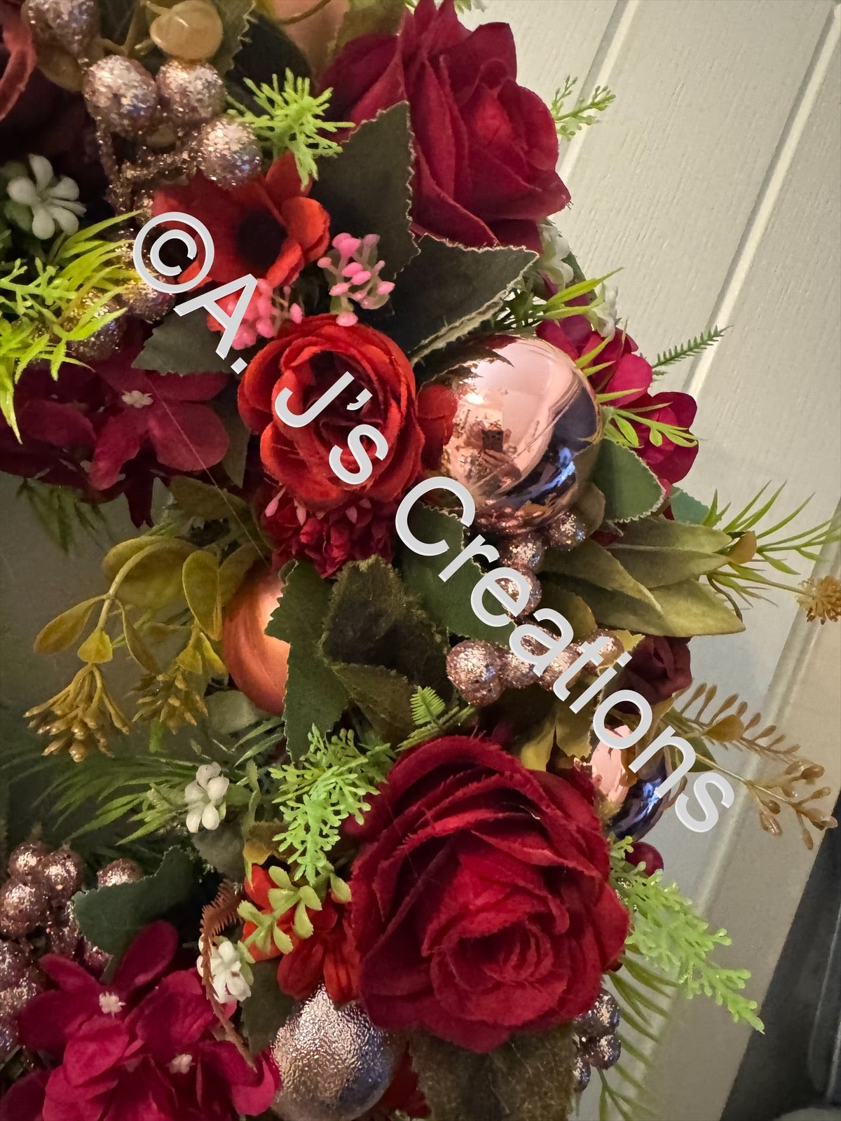 Burgundy & Blush Traditional Wreath
