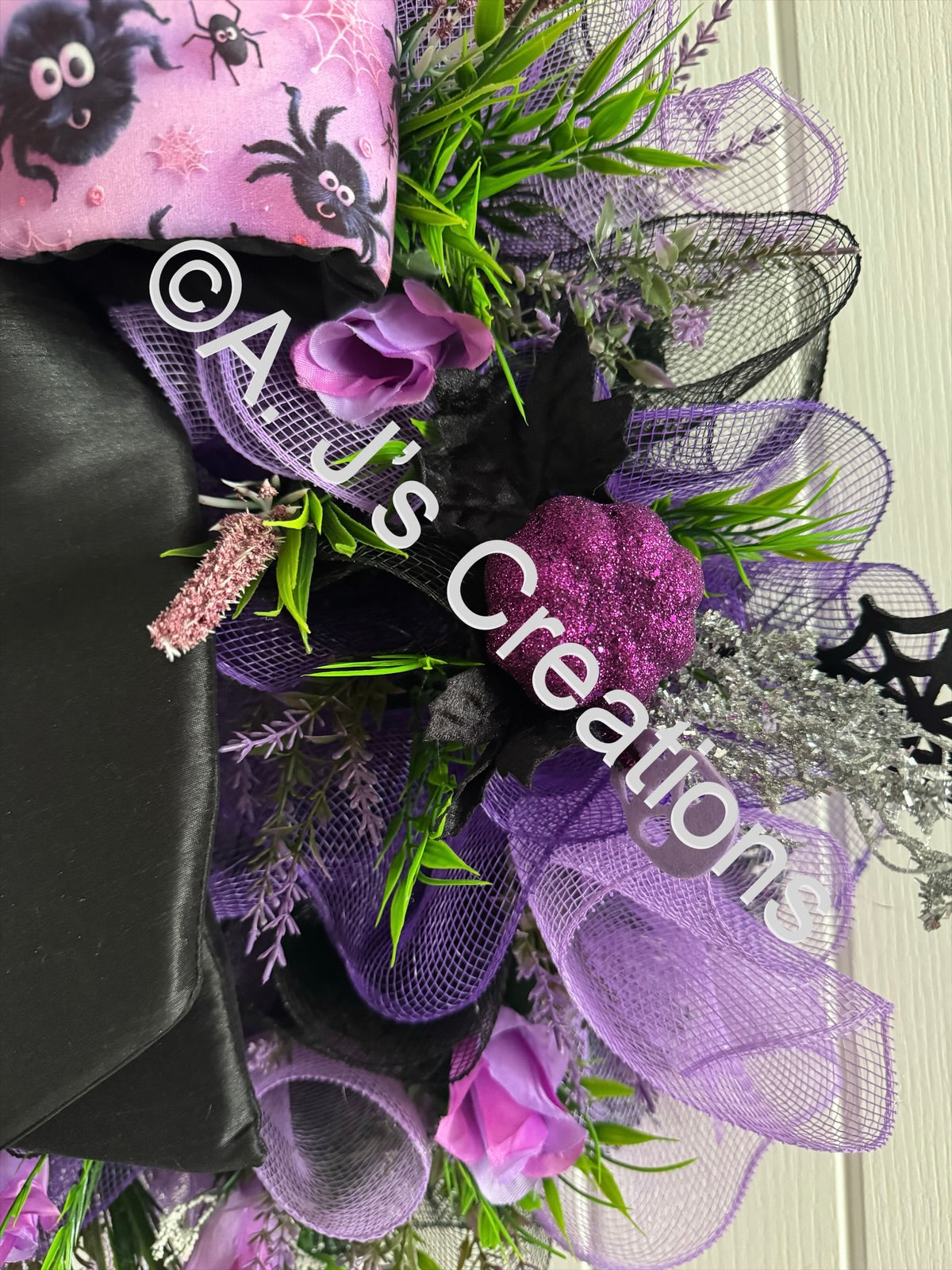Halloween Big Bow Wreath