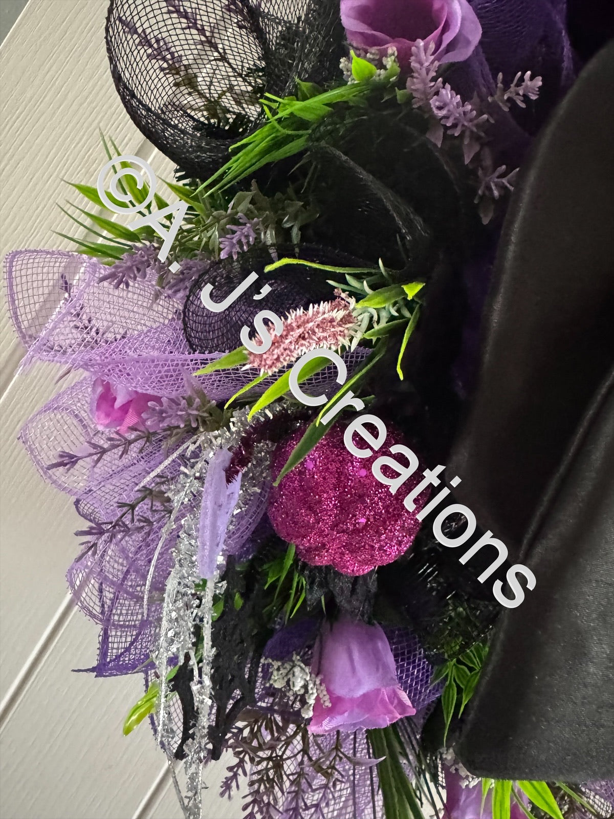 Halloween Big Bow Wreath