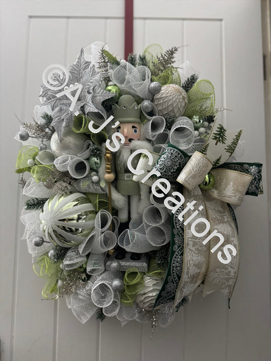 Sage Green Nutcracker Wreath