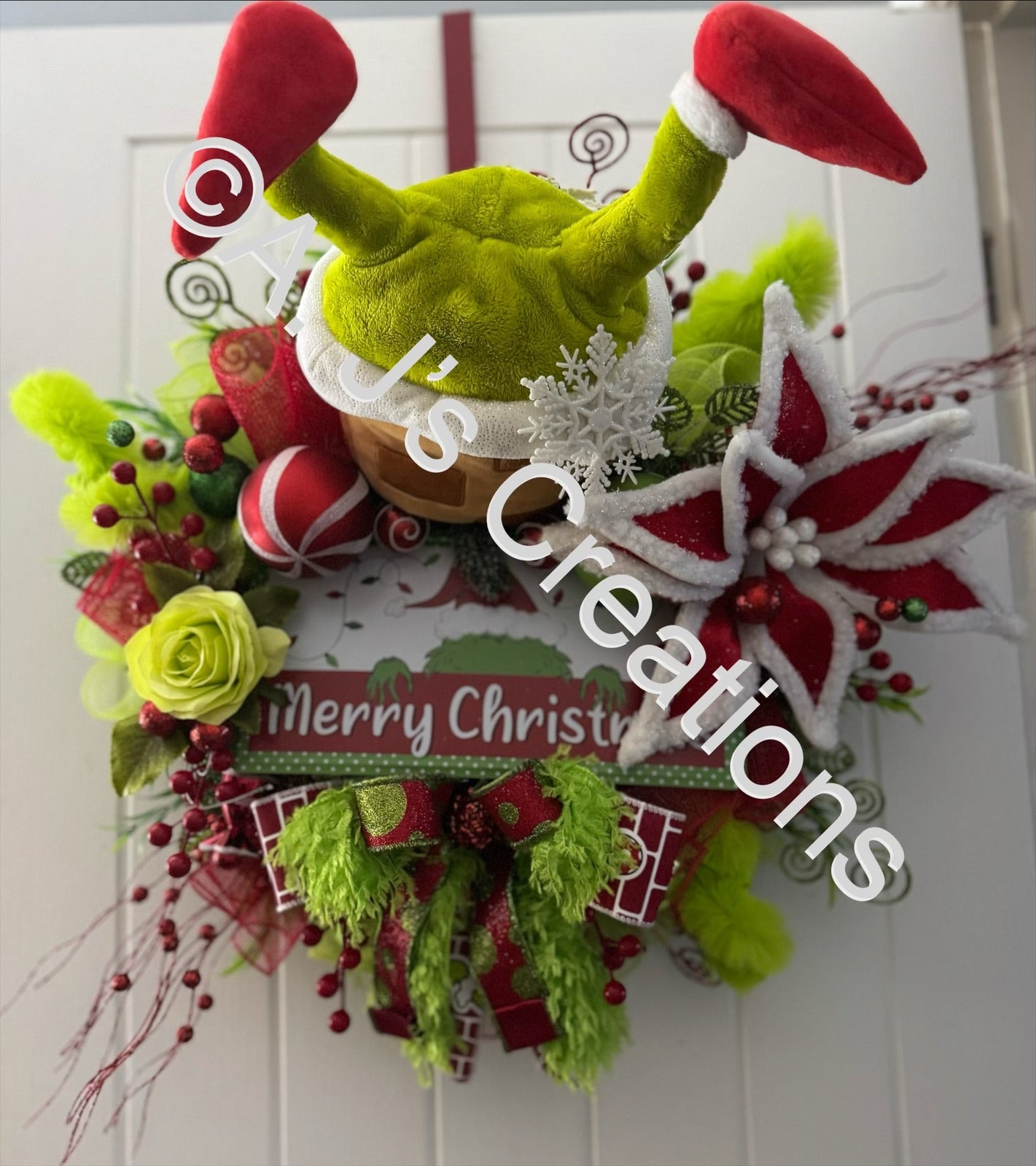 Chimney Green Monster Wreath