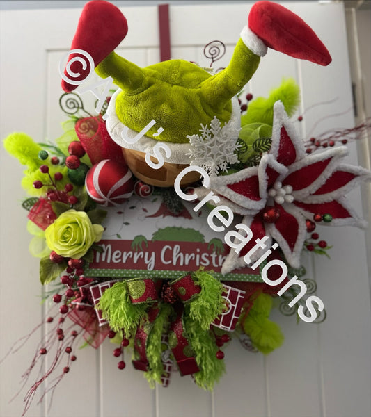 Chimney Green Monster Wreath