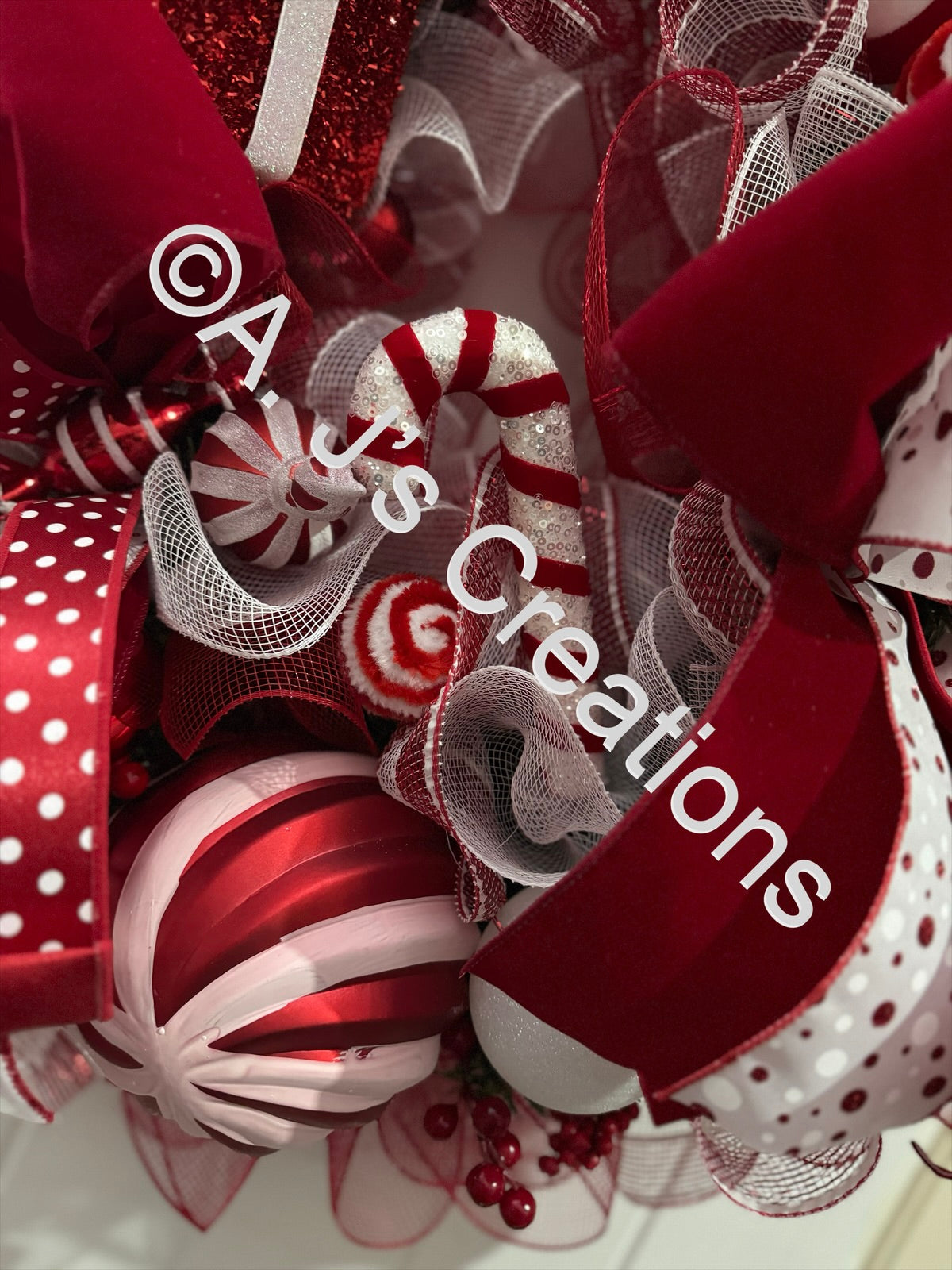XXL Candy Cane Wreath