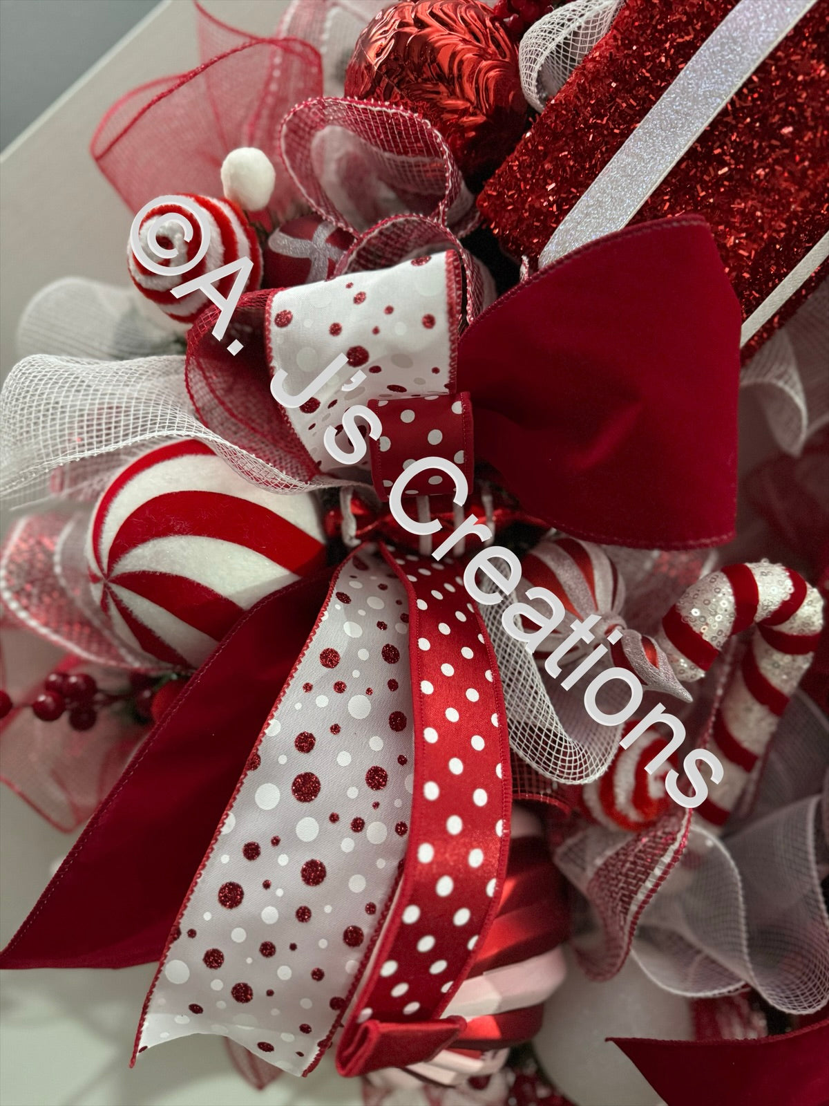 XXL Candy Cane Wreath