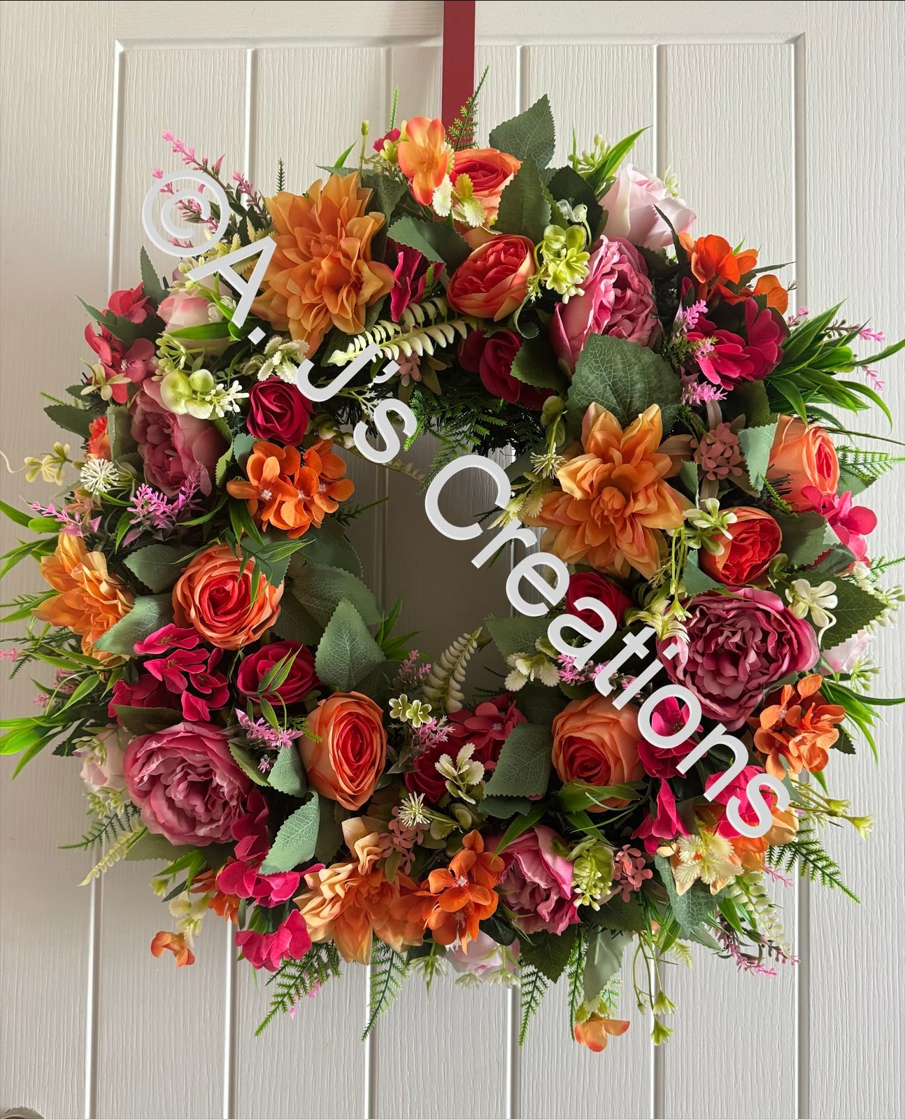 Chunky Style Floral Wreath