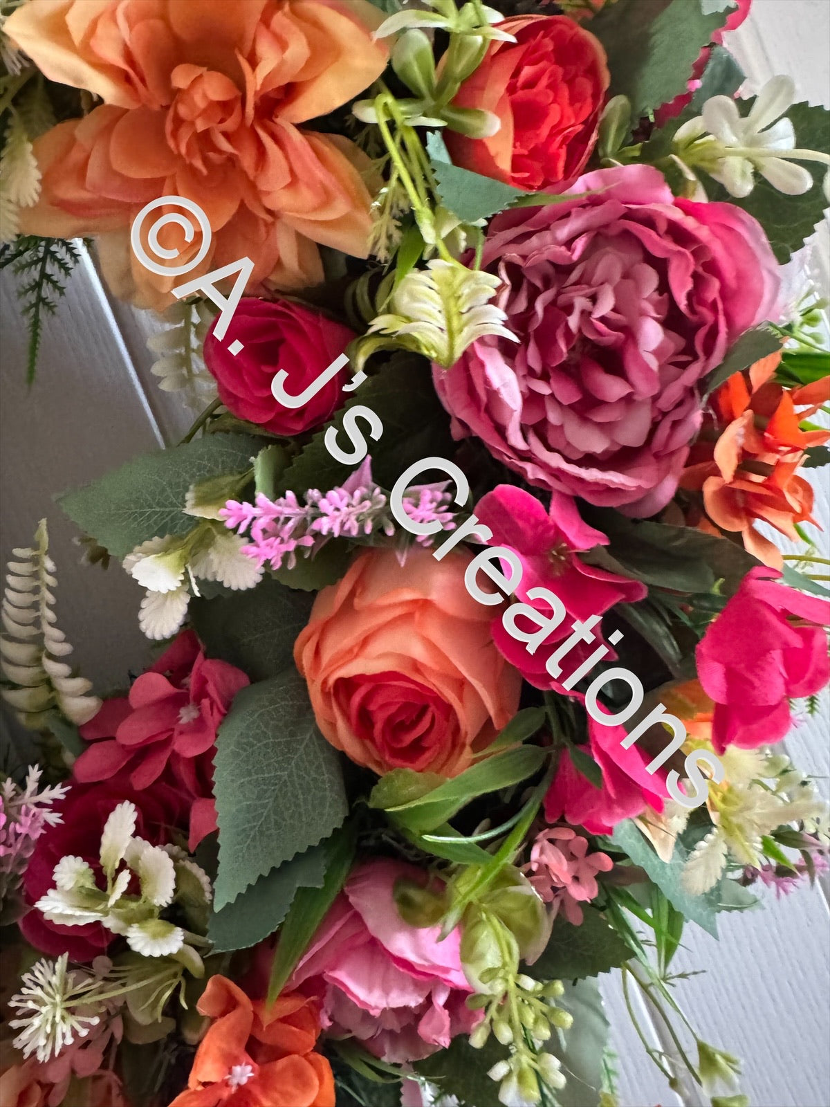 Chunky Style Floral Wreath