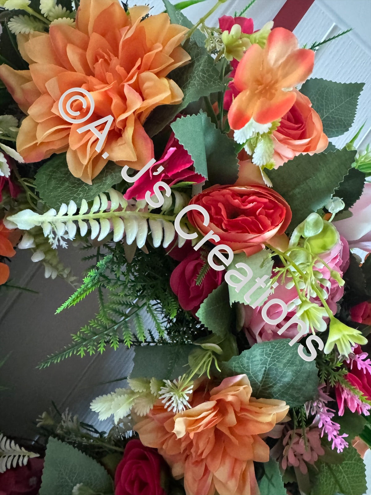 Chunky Style Floral Wreath