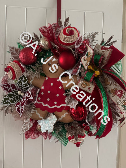 Gingerbread Girl Wreath