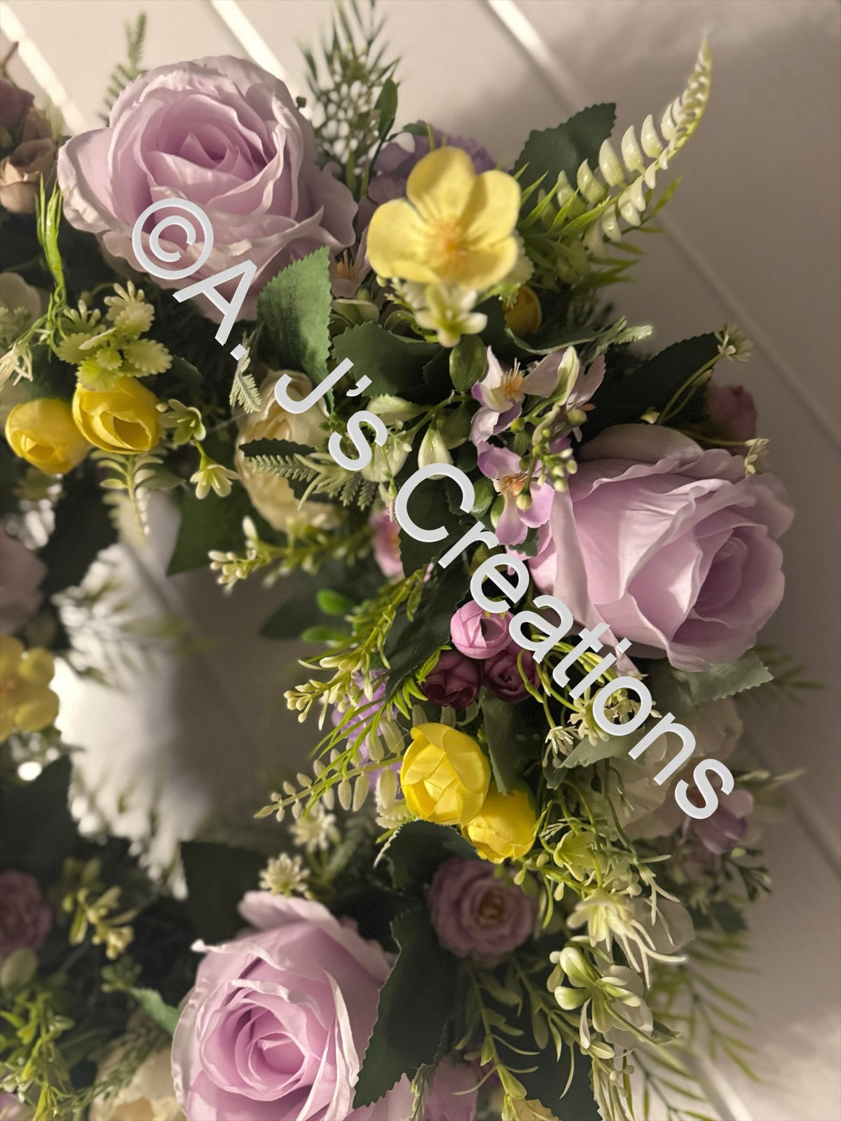 Lilac & Lemon Floral Wreath