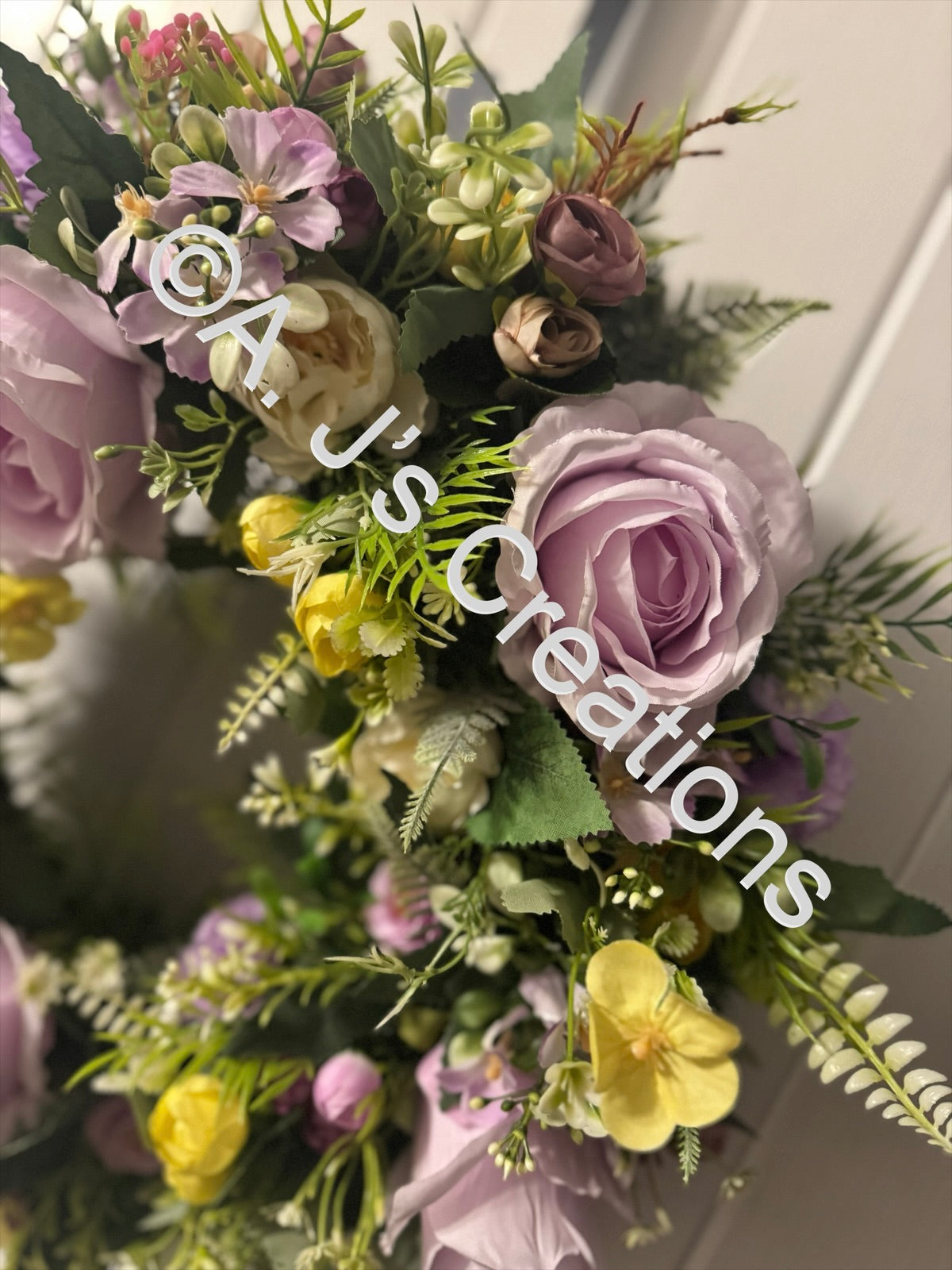 Lilac & Lemon Floral Wreath