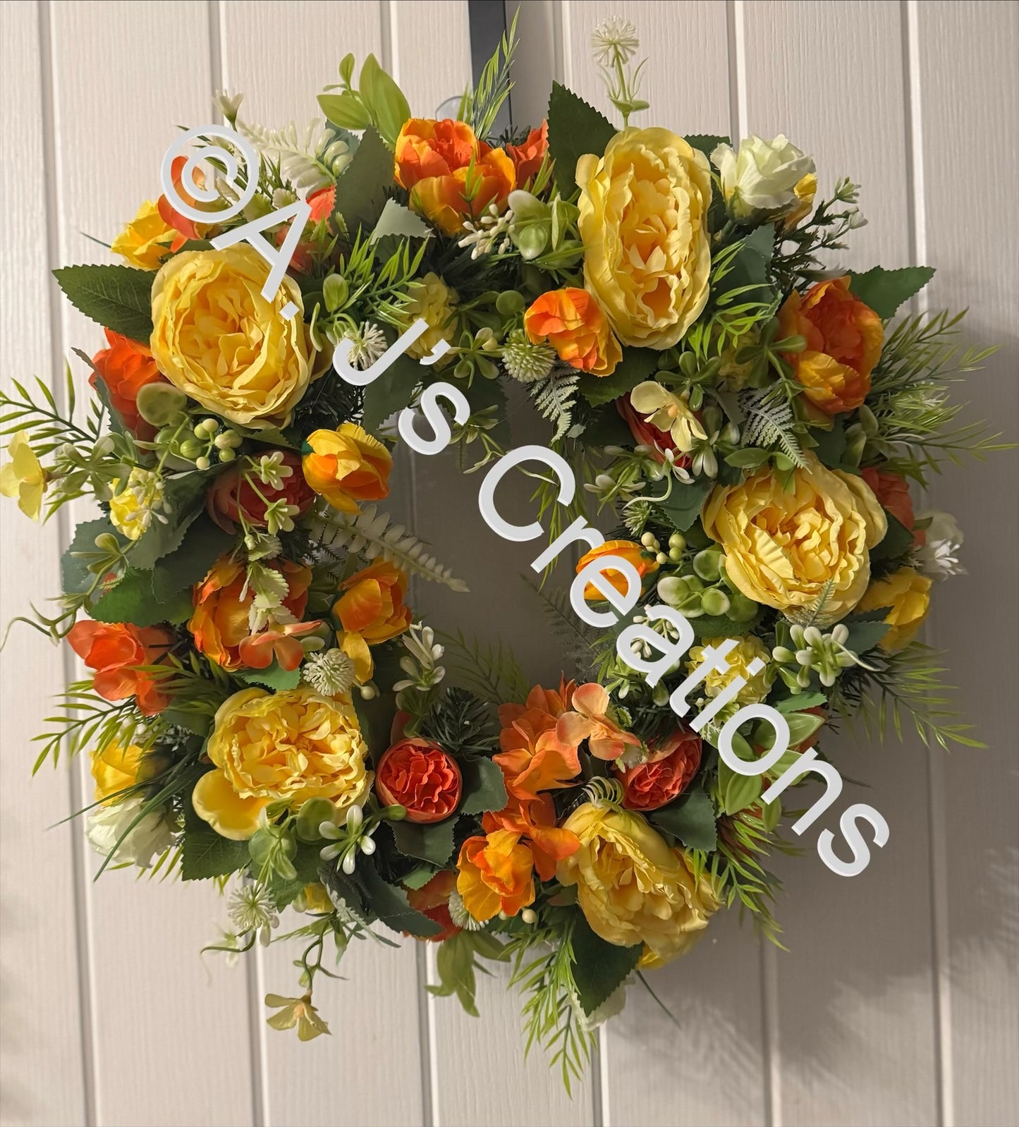 Oranges & Lemons Floral Wreath