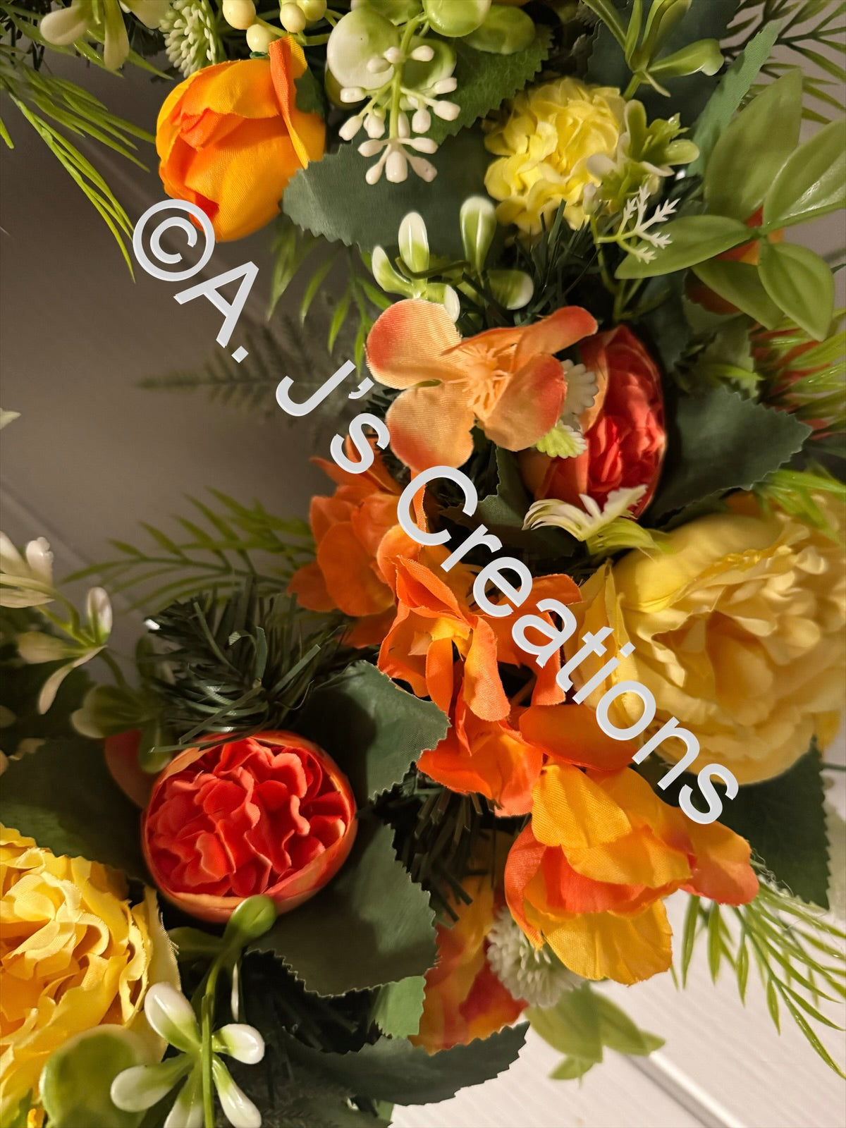 Oranges & Lemons Floral Wreath