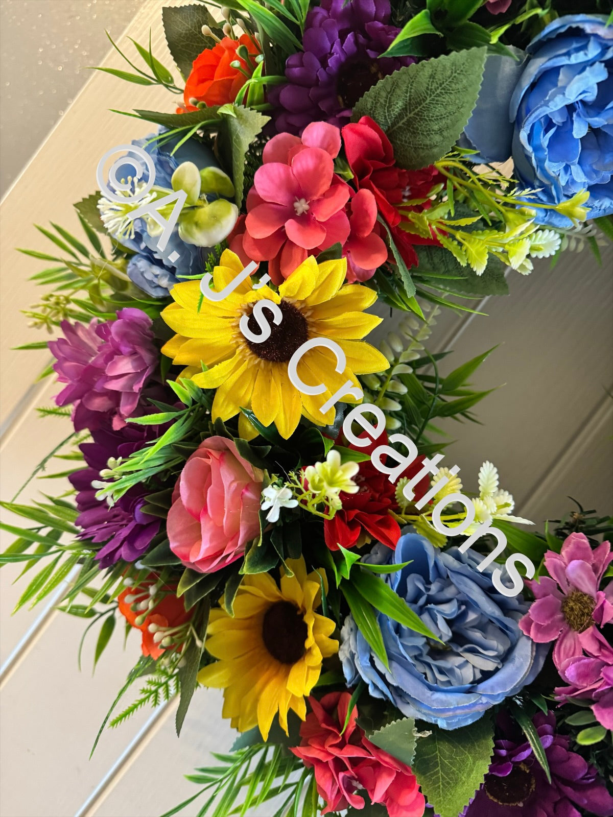 Chunky Floral Wreath