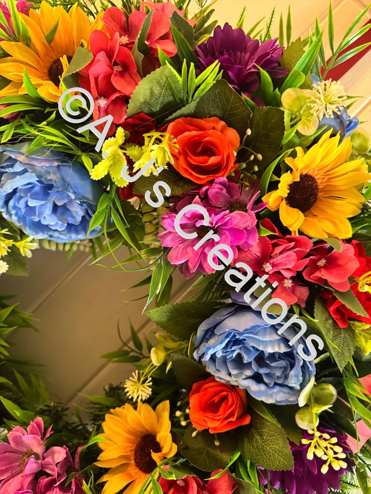Chunky Floral Wreath