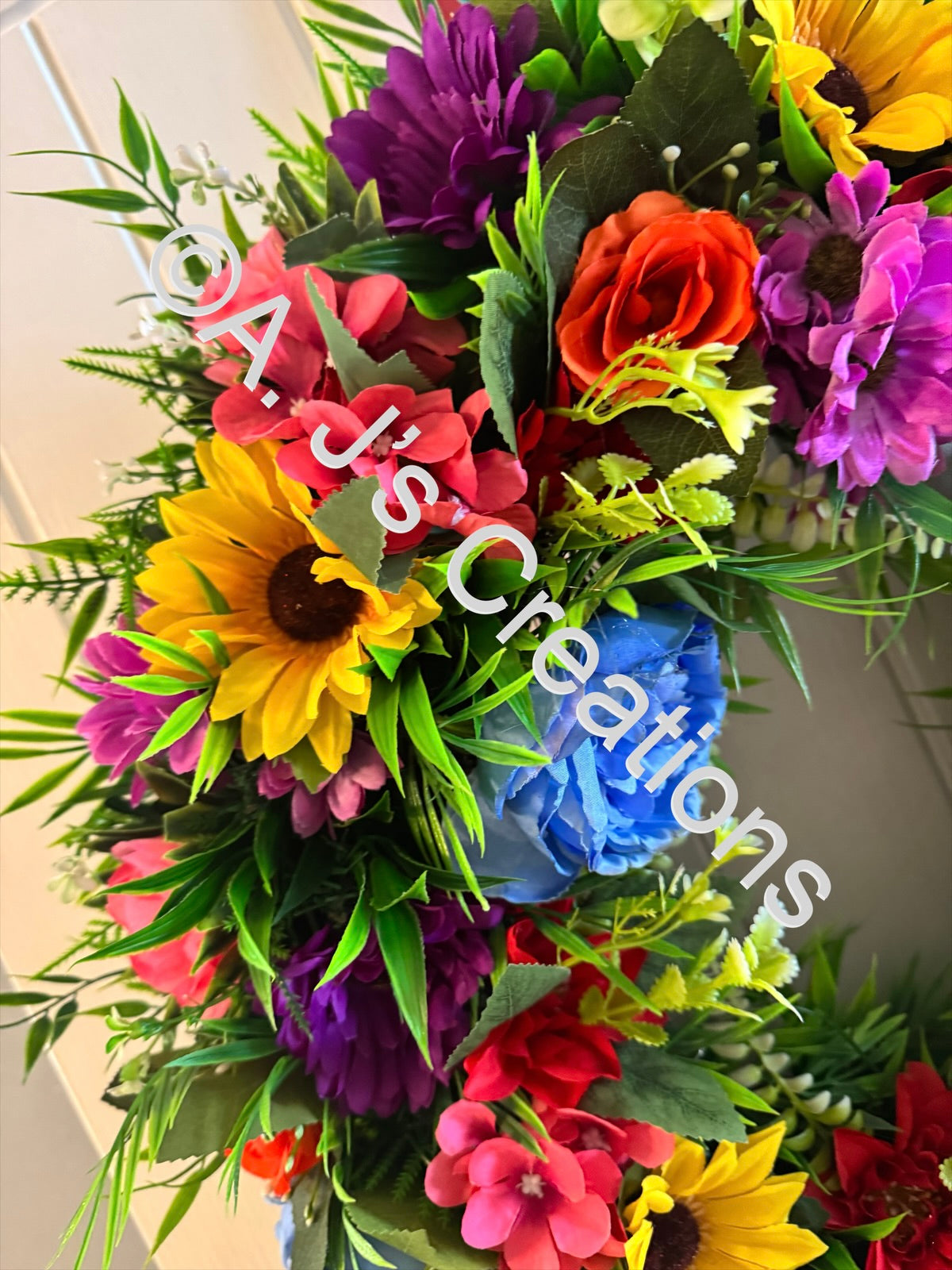 Chunky Floral Wreath