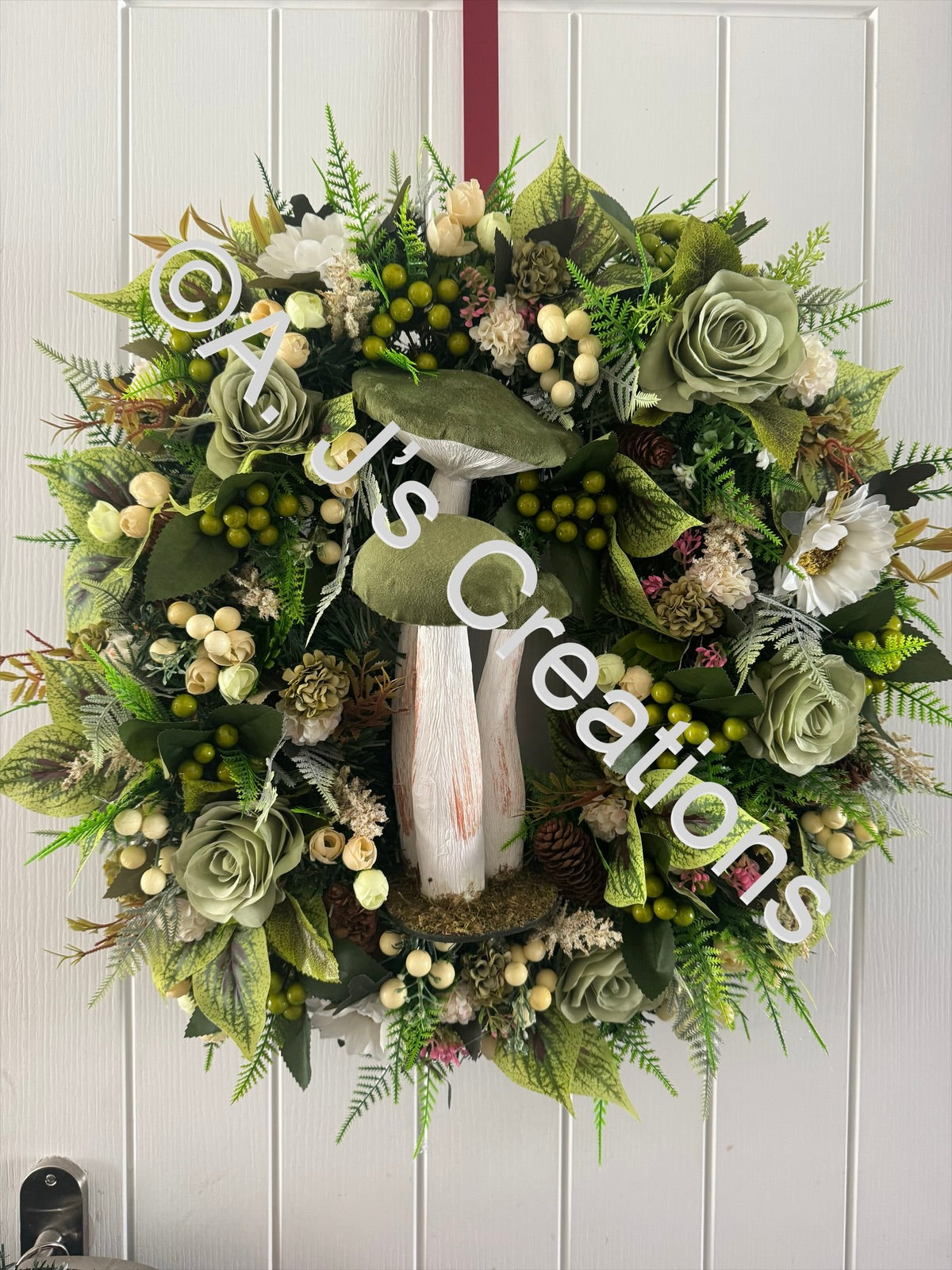 Green Toadstool Wreath