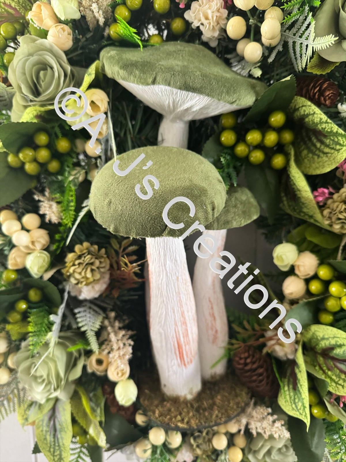 Green Toadstool Wreath