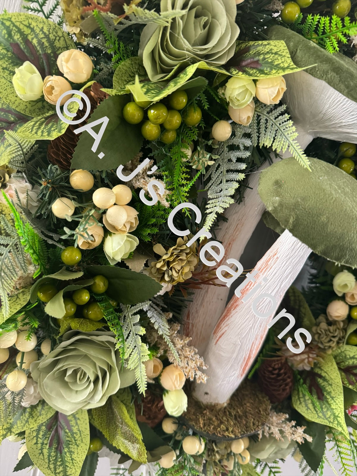 Green Toadstool Wreath