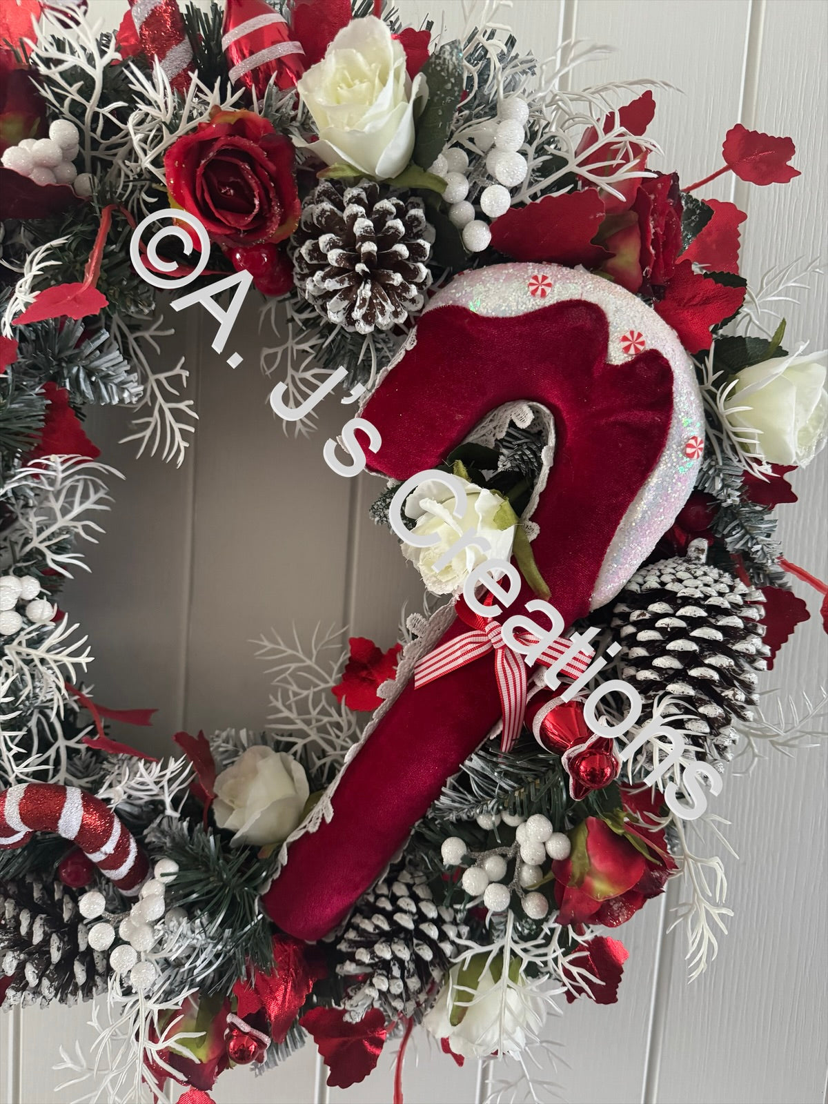 Traditional Candy Cane Wreath