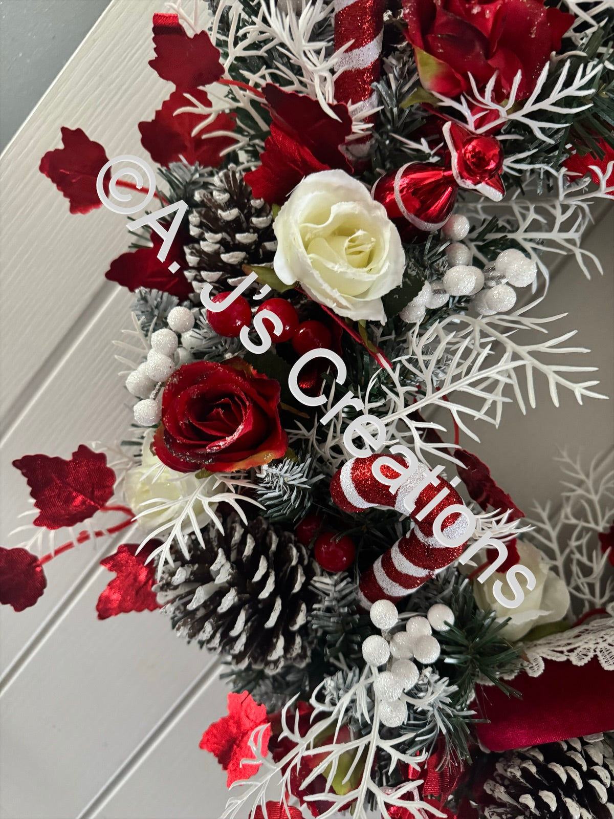 Traditional Candy Cane Wreath